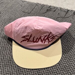 SLUNKS pink and tan hat